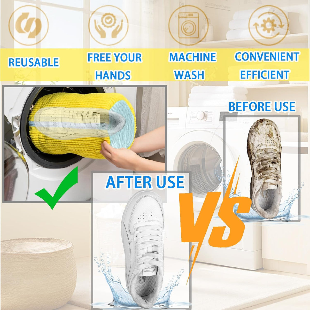 Shoe Washing Machine Cleaning Bag